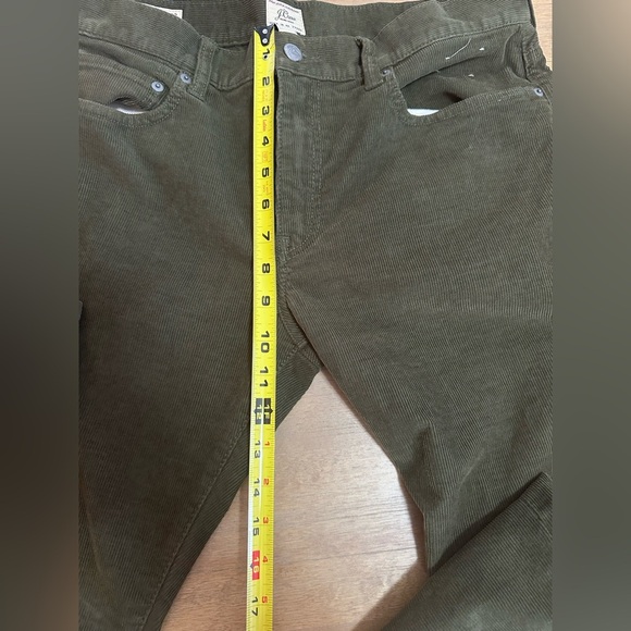 J Crew Dark Green Slim Fit Style 484 Corduroy Pants 34x32 - Picture 2 of 9